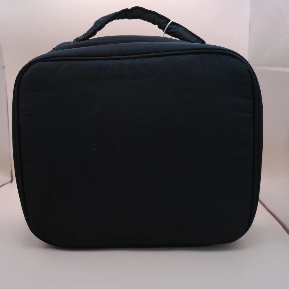 Mine My Belongings Quilted Travel Organizer Toiletry Bag Black NWT Luxe